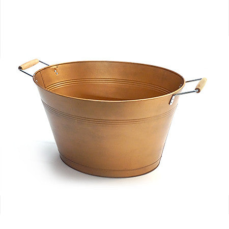 Champagne Bucket Brushed Copper 16" Oval