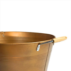 Champagne Bucket Brushed Copper 16" Oval