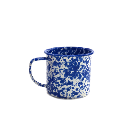Blue Speckled Tin Mug 12oz