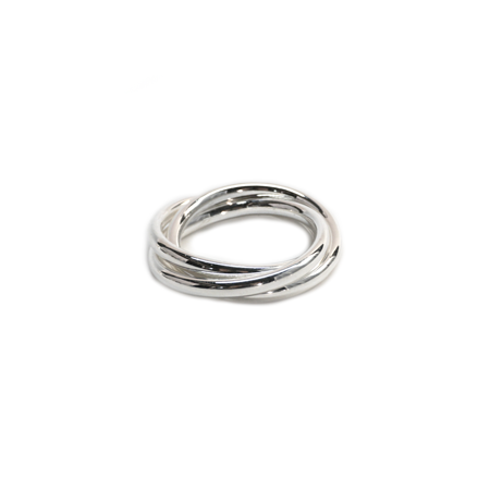 Silver Three-Ring Napkin Ring