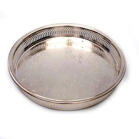 Galley Round 15 inch Silver Tray