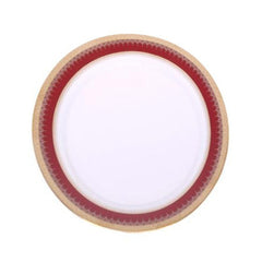 Red and Gold Edge 10" Dinner Plate