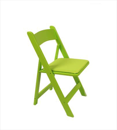 Lime Green Wood Folding Chair