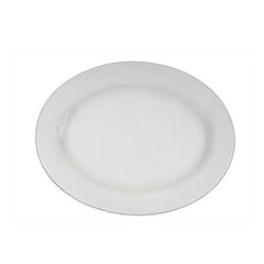 Party Rental Products Oval White 16 inch  x 11 inch  Platters