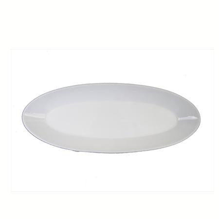 Party Rental Products Oval White 6 inch  x 16 inch   Platters