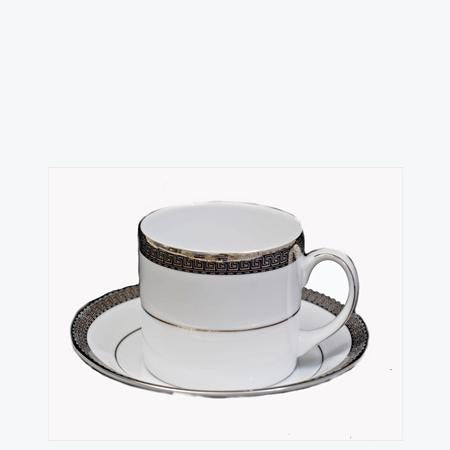 Party Rental Products Platinum Cup and Saucer China