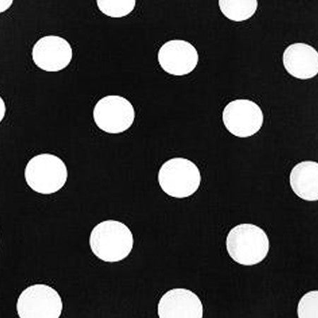 Black with White Dot - Stripes and Polka Dots