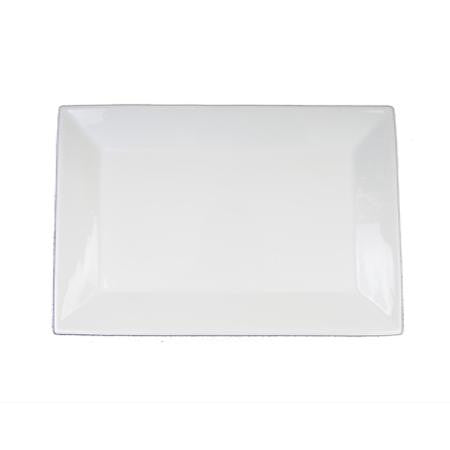 Party Rental Products Rectangular White 12 inch x17 inch   Platters