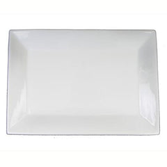 Party Rental Products Rectangular White 20 inch  x 13 inch   Platters
