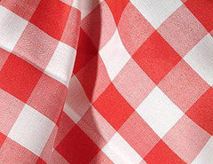 Party Linens Red Check Napkins