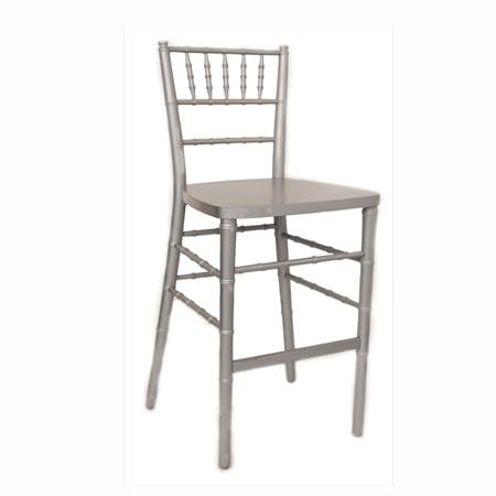 Party Rental Products Silver Ballroom Bar Stool Chairs