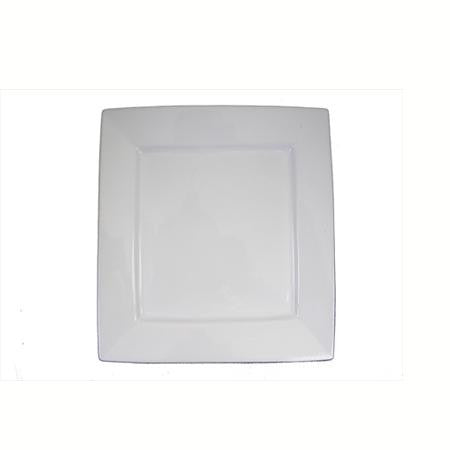 Party Rental Products Square White 12 inch   Platters