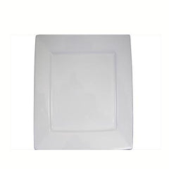 Party Rental Products Square White 14 inch   Platters