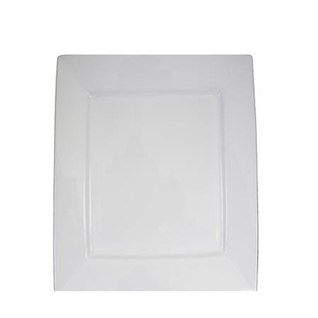 Party Rental Products Square White 16 inch   Platters