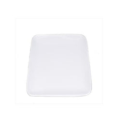 Party Rental Products Square White Coupe 12 inch   Platters