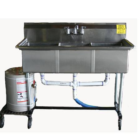 Party Rental Products Triple Stainless Steel w/ hot water heater Cooking