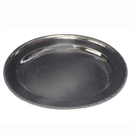 Party Rental Products Waldorf Oval Silver Tray Trays