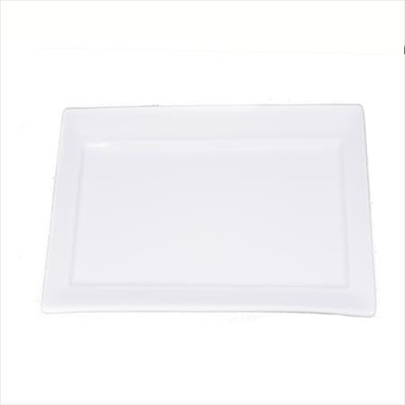 Party Rental Products White 5 inch  x 10 inch  Rectangle China