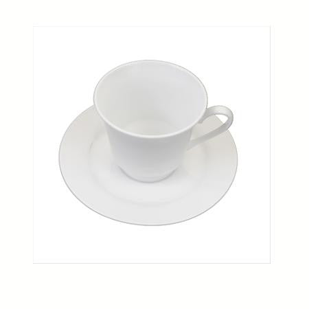 White Rim Cup and Saucer
