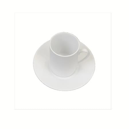 White Rim Demi Cup and Saucer