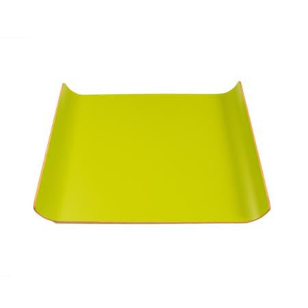 Party Rental Products Wood Curved Lime 12 inch  x 17 inch  tray Trays