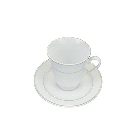 Silver Rim Cup and Saucer