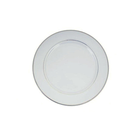 Silver Rim 8" Salad/Dessert Plate