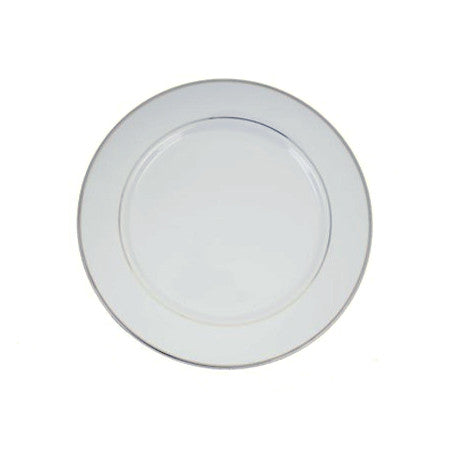 Silver Rim 10"  Dinner Plate