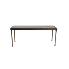 Tribeca 6' x 24" Communal  Table with Driftwood Top - Metal Frame - 42" Height