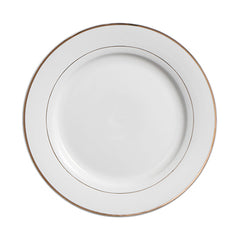 White w/ Gold Edge 9" Luncheon Plate